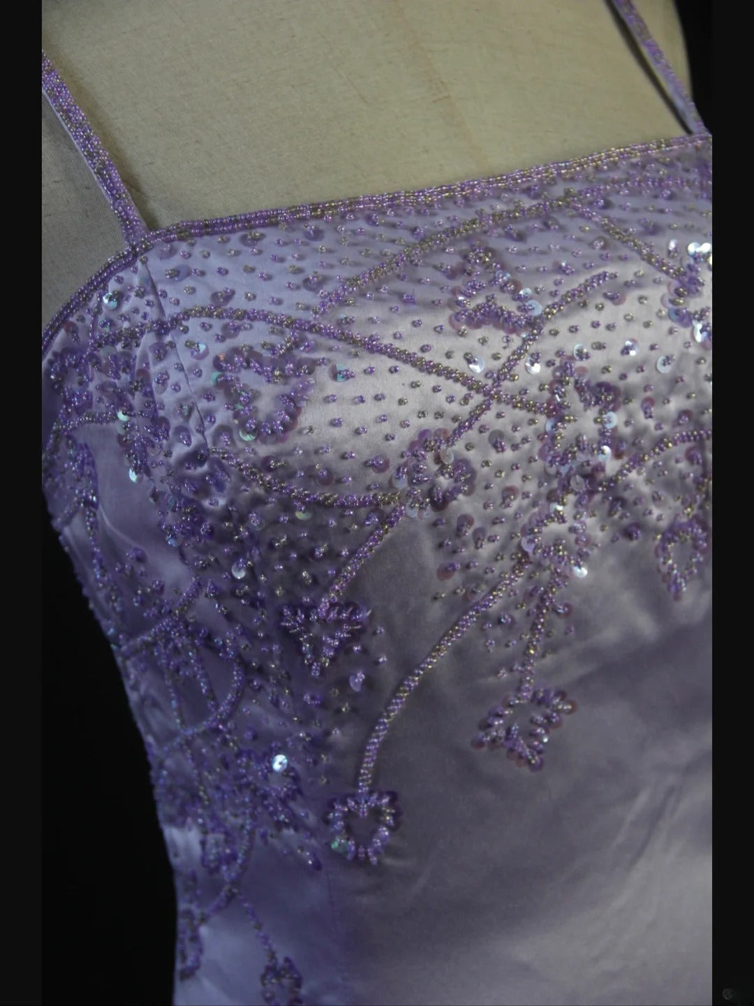 Retro 1950s Mermaid Spaghetti Straps Lilac Satin With Beads Long Prom Dresses Inspo 21st Birthday Outfit Formal Gown AS414