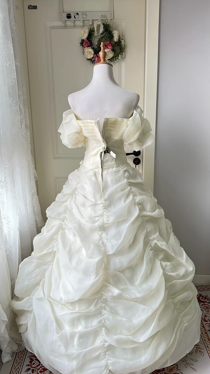 Sweet 16 Dress Ideas Ball Gown Off Shoulder Yellow With Short Sleeves Ball Gown Sweet Sixteen Birthday Dresses RC0736