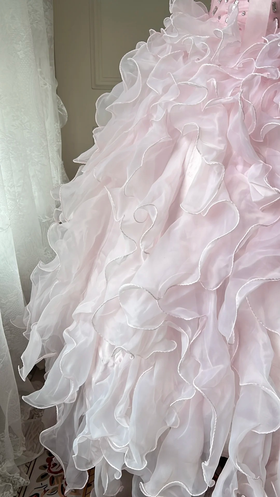 Sweet 15 Dress Quinceanera Dresses Ball Gown Sweetheart Light Pink With Beaded Layers Long 16th Birthday Outfits RC0737