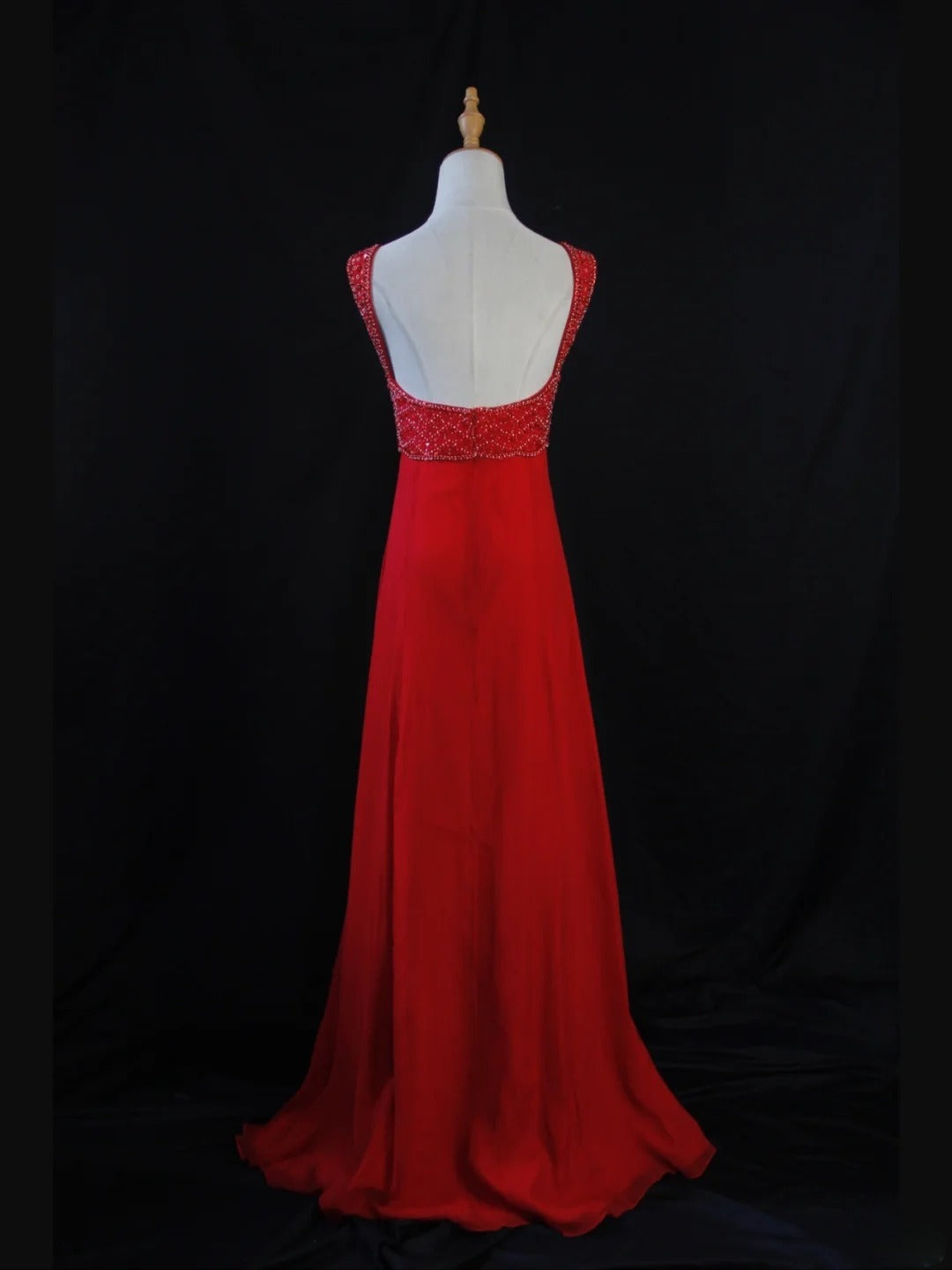 Vintage A Line Sweetheart Red Chiffon 1950s With Beaded Bodice Long Prom Max Dresses Inspo Birthday Outfit Formal Dress For Women AS419