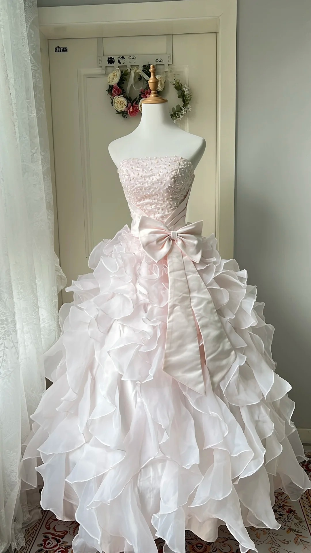 Sweet 16 Dress Ideas Ball Gown Strapless Pink With Tiered Layers Ball Gown Sweet Sixteen 16th Birthday Dresses RC0742