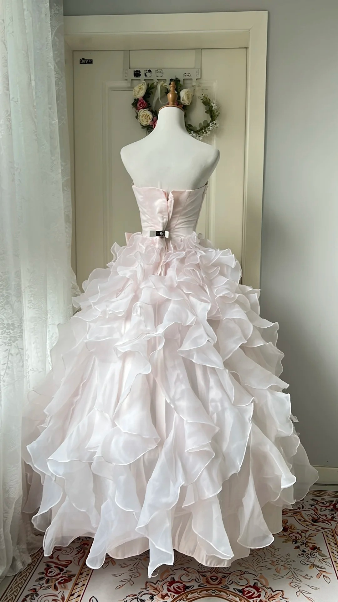 Sweet 16 Dress Ideas Ball Gown Strapless Pink With Tiered Layers Ball Gown Sweet Sixteen 16th Birthday Dresses RC0742