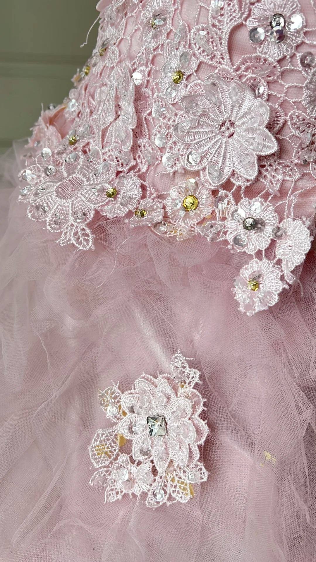 Sweet 16 Dress Ideas Ball Gown Strapless Pink With Tiered Layers Lace Ball Gown Sweet Sixteen 16th Birthday Dresses RC0743
