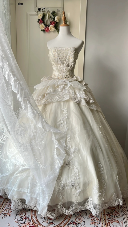 Sweet 16 Dress Ideas Ball Gown Strapless Champagne With Tiered Layers Ball Gown Sweet Sixteen 16th Birthday Dresses RC0747