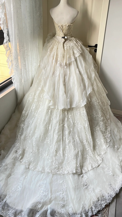 Sweet 16 Dress Ideas Ball Gown Strapless Champagne With Tiered Layers Ball Gown Sweet Sixteen 16th Birthday Dresses RC0747