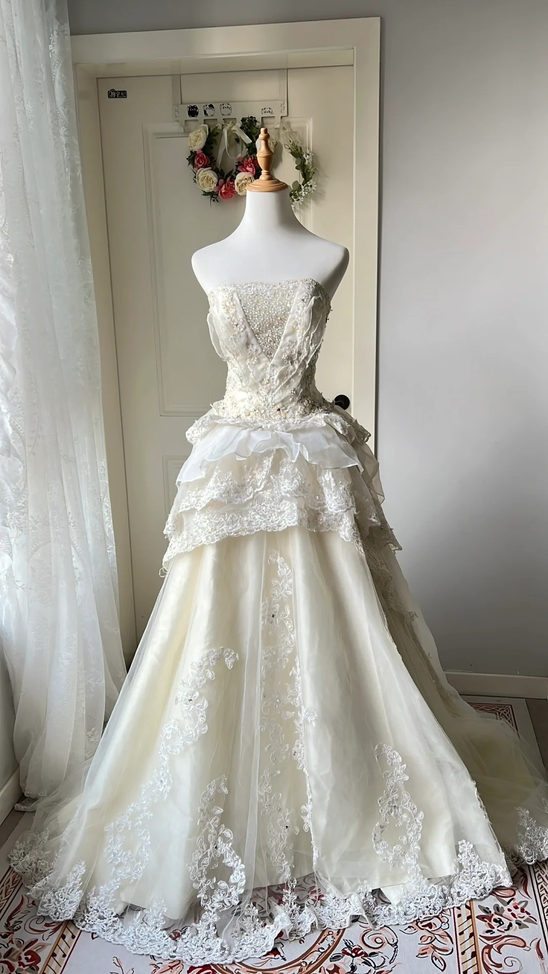 Sweet 16 Dress Ideas Ball Gown Strapless Champagne With Tiered Layers Ball Gown Sweet Sixteen 16th Birthday Dresses RC0747