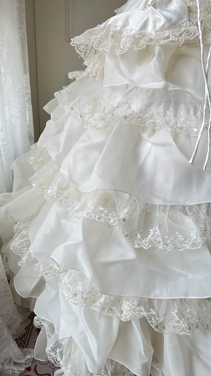 Sweet 16 Dress Ideas Ball Gown Off Shoulder With Sleeves Tiered Layers Ball Gown Sweet Sixteen 16th Birthday Dresses RC0750