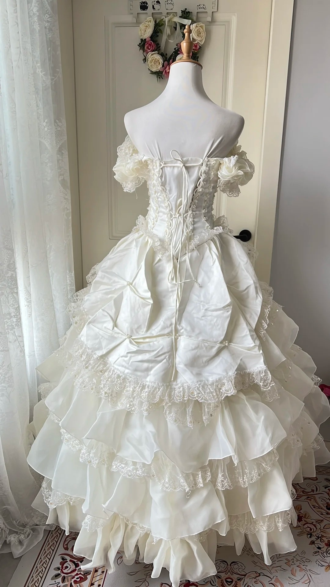 Sweet 16 Dress Ideas Ball Gown Off Shoulder With Sleeves Tiered Layers Ball Gown Sweet Sixteen 16th Birthday Dresses RC0750