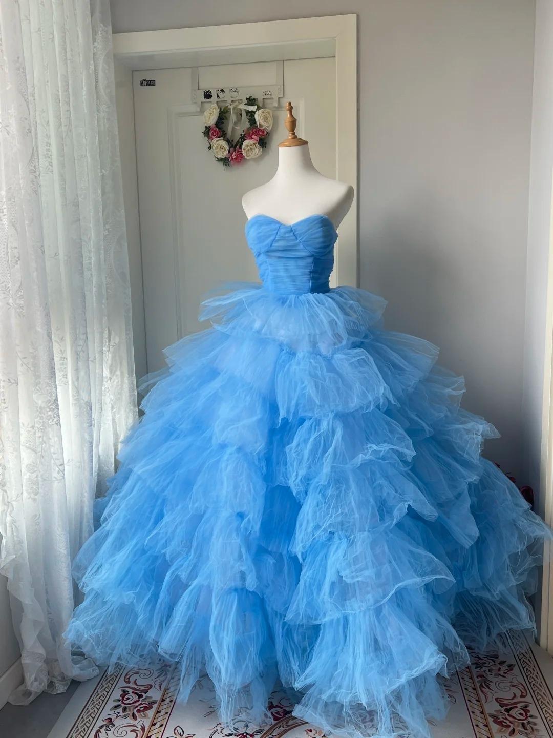 Sweet 15 Dress Quinceanera Dresses Ball Gown Sweetheart Tulle With Layers Long 16th Birthday Outfits RC0751