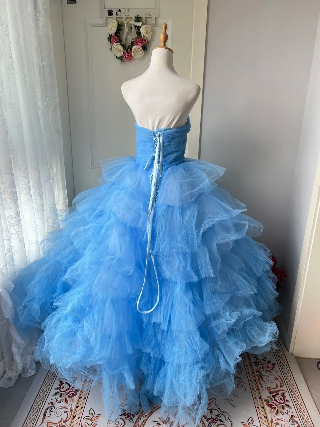 Sweet 15 Dress Quinceanera Dresses Ball Gown Sweetheart Tulle With Layers Long 16th Birthday Outfits RC0751
