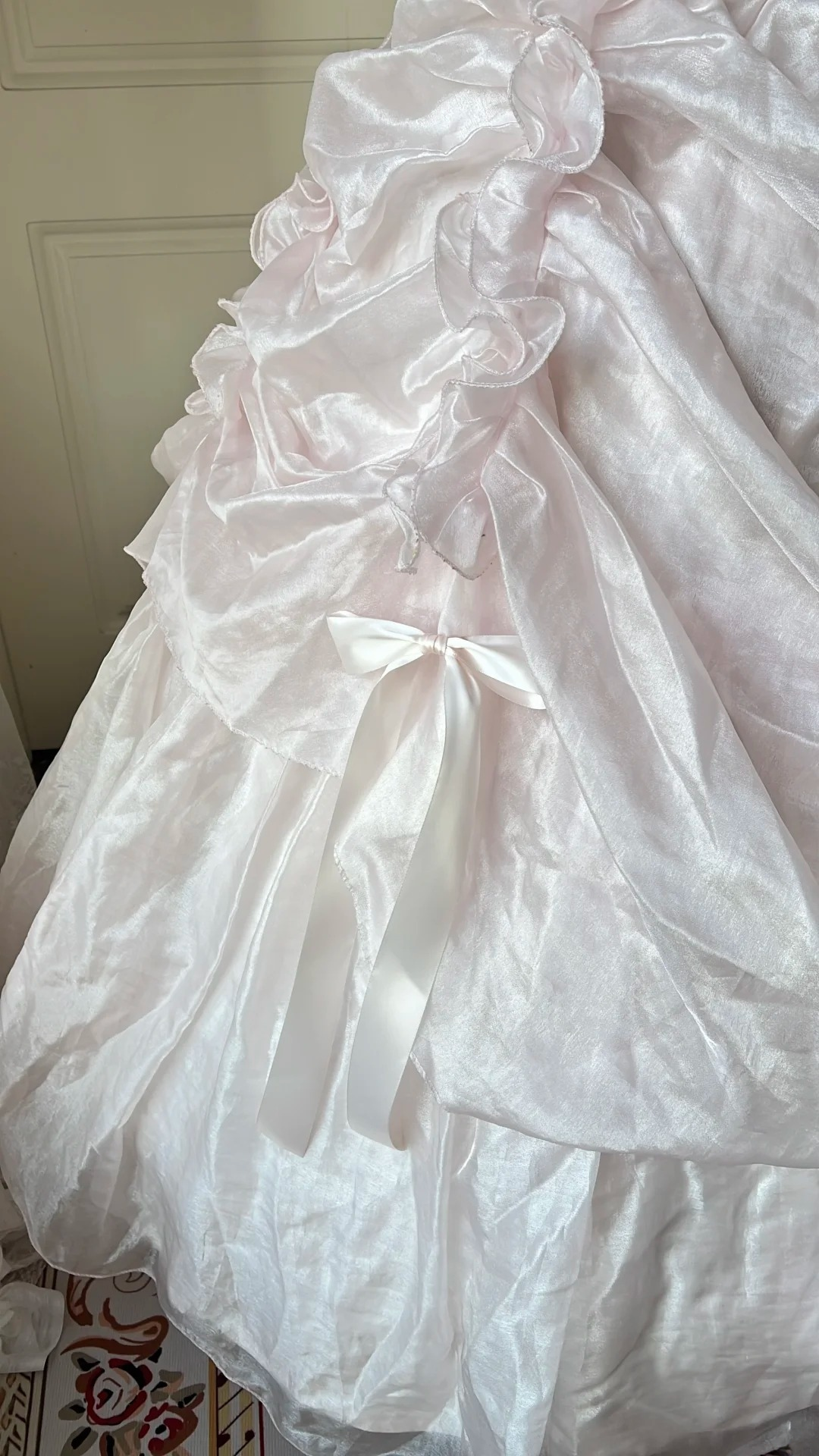 Sweet 16 Dress Ideas Ball Gown Off Shoulder With Sleeves Tiered Pink Ball Gown Sweet Sixteen 16th Birthday Dresses RC0753