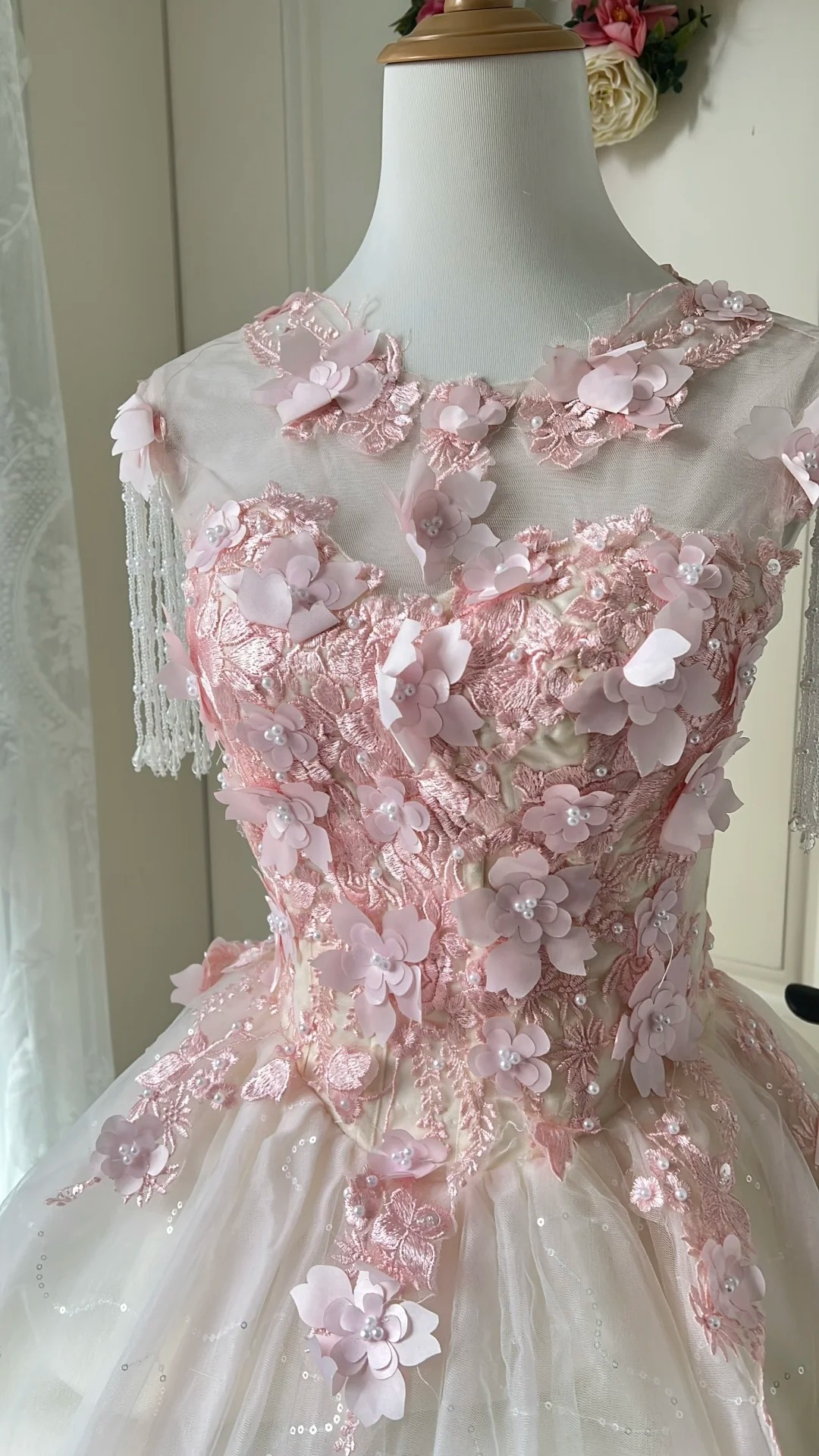 Sweet 16 Dress Ideas Ball Gown Scoop With Appliques Lace Pink Ball Gown Sweet Sixteen 16th Birthday Dresses RC0757