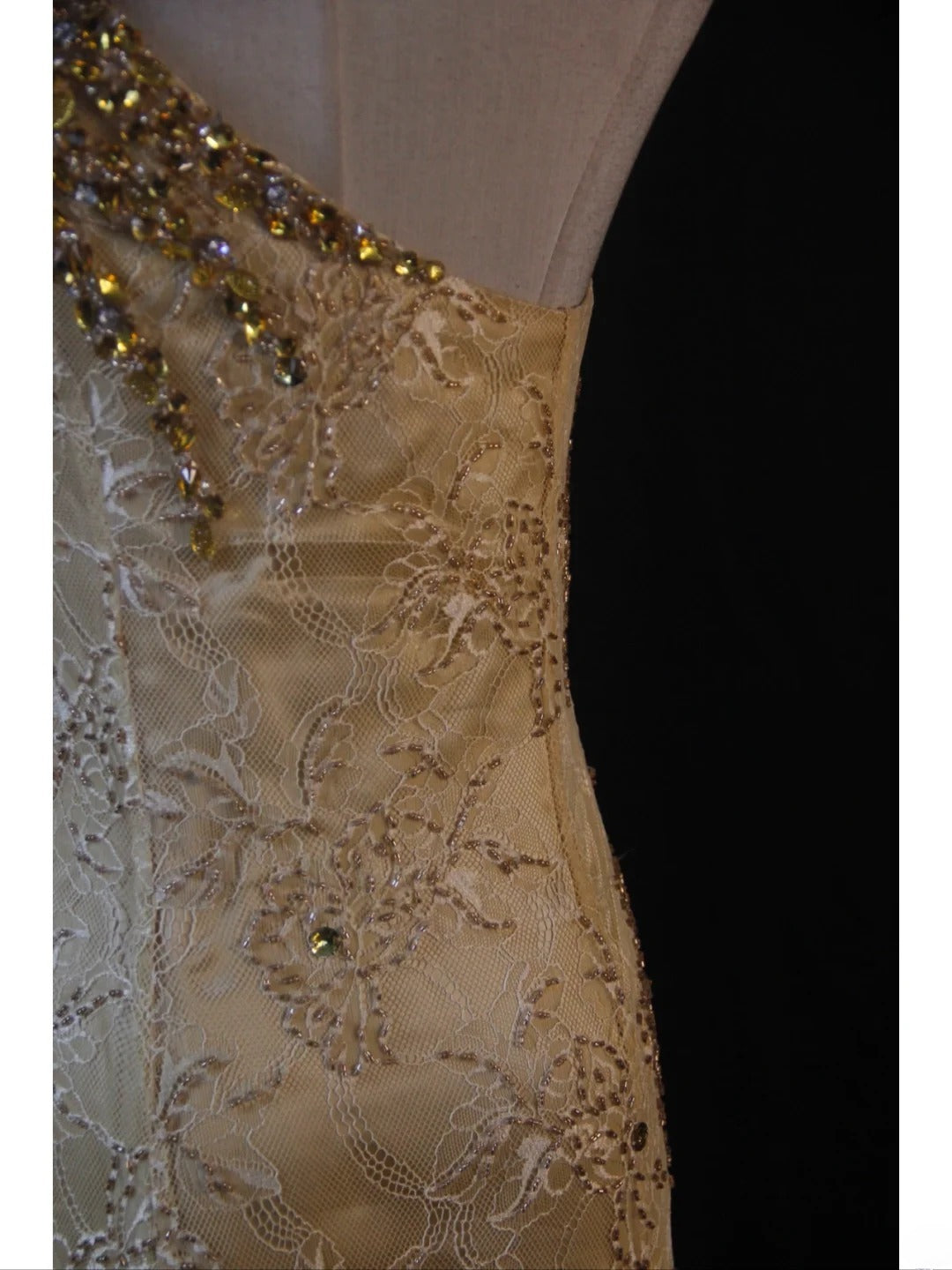 Retro 1950s Mermaid One Shoulder Yellow Chiffon With Gold Beads Lace Long Prom Dresses Inspo 22th Birthday Outfit Formal Dress AS440