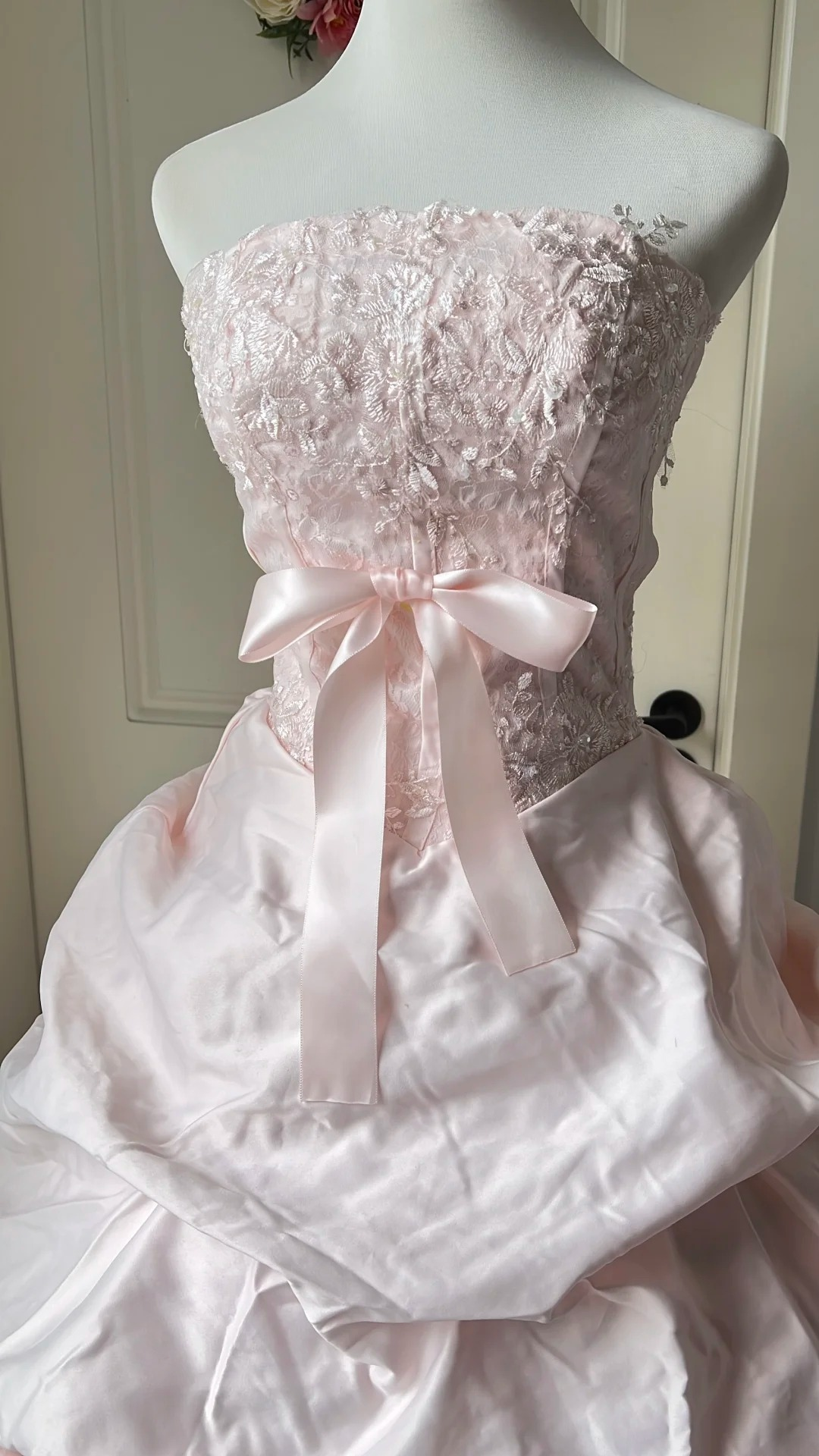 Sweet 15 Dress Quinceanera Dresses Ball Gown Strapless Pink With Tiered Layers Long 16th Birthday Outfits RC0759