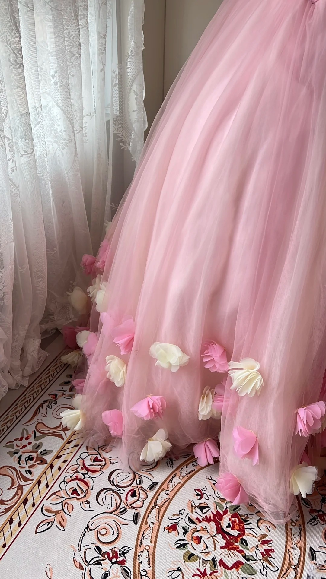 Sweet 16 Dress Ideas Ball Gown Off Shoulder With Flowers Tulle Pink Ball Gown Sweet Sixteen 16th Birthday Dresses RC0765