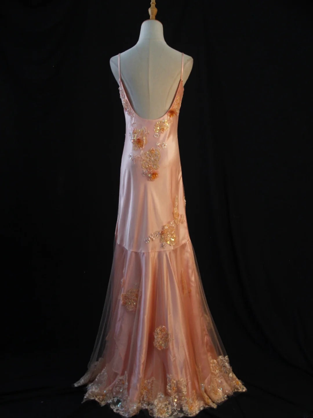 Vintage Mermaid Spaghetti Straps Blush Pink Lace 80s With Beads Appliques Long Prom Max Dresses Inspo 18th Birthday Outfit Formal Dress For Women AS448