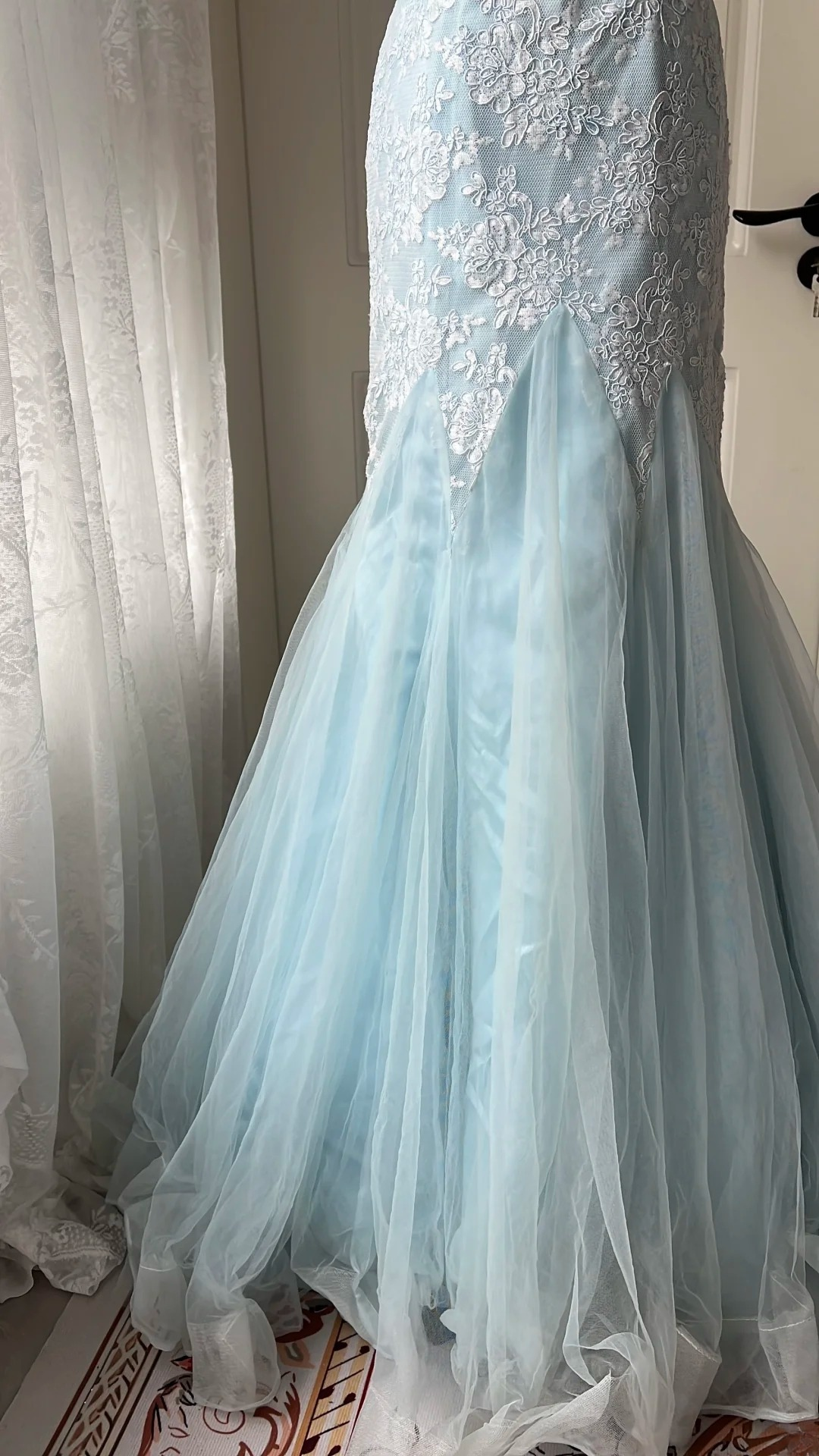 Elegant Prom Dresses Mermaid Sweetheart Lace Tulle Long Graduation Dance Outfits RC0771
