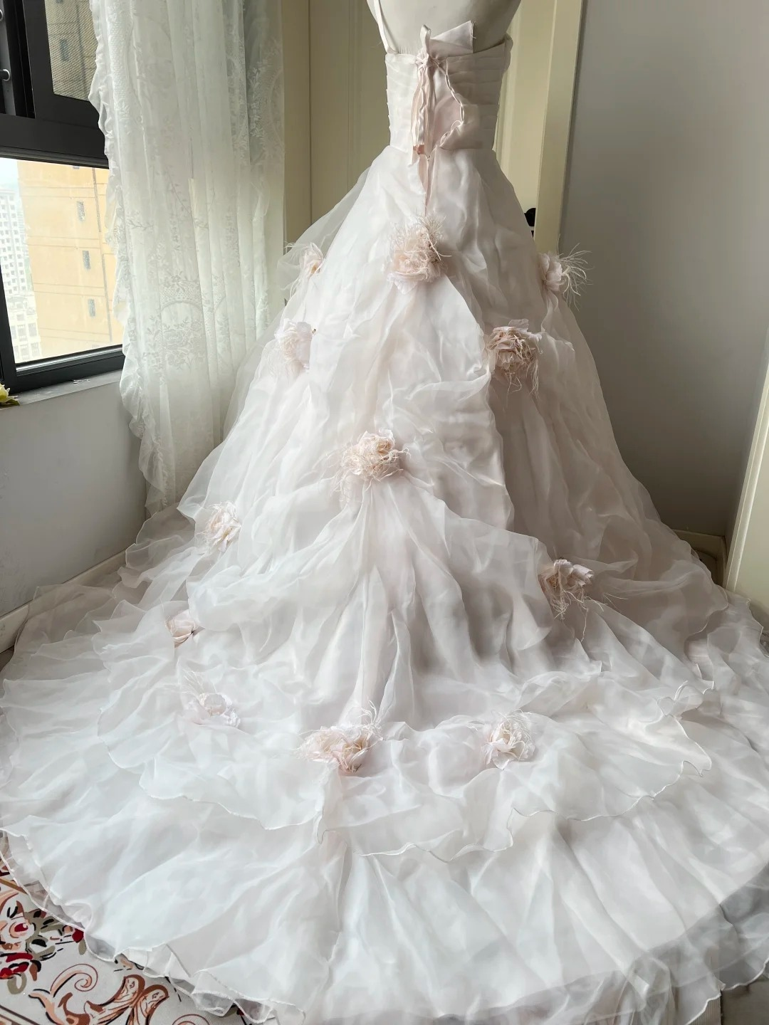 Sweet 16 Dress Ideas Ball Gown One Shoulder Light Pink With Flowers Ball Gown Sweet Sixteen 16th Birthday Dresses RC0775