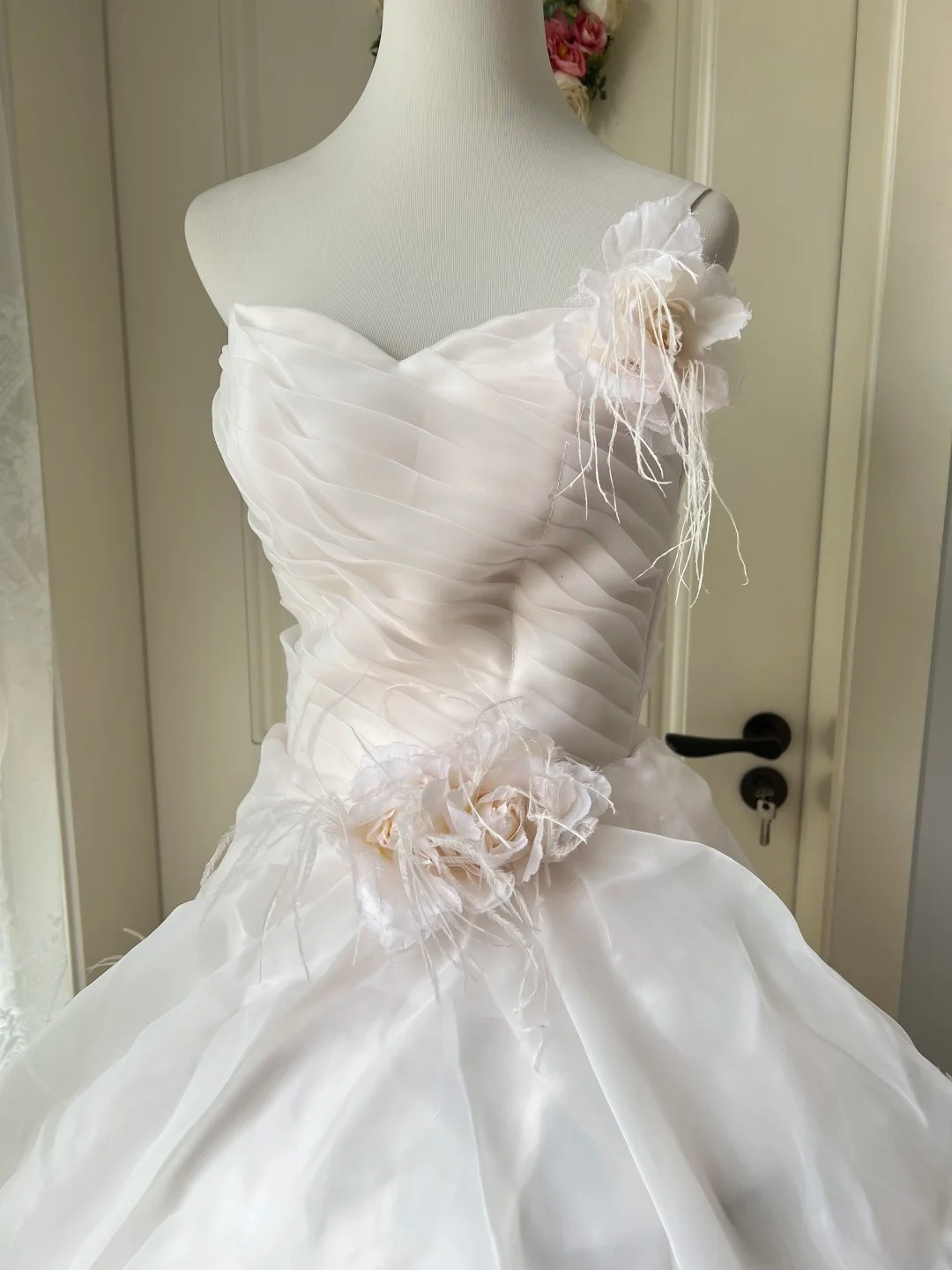 Sweet 16 Dress Ideas Ball Gown One Shoulder Light Pink With Flowers Ball Gown Sweet Sixteen 16th Birthday Dresses RC0775