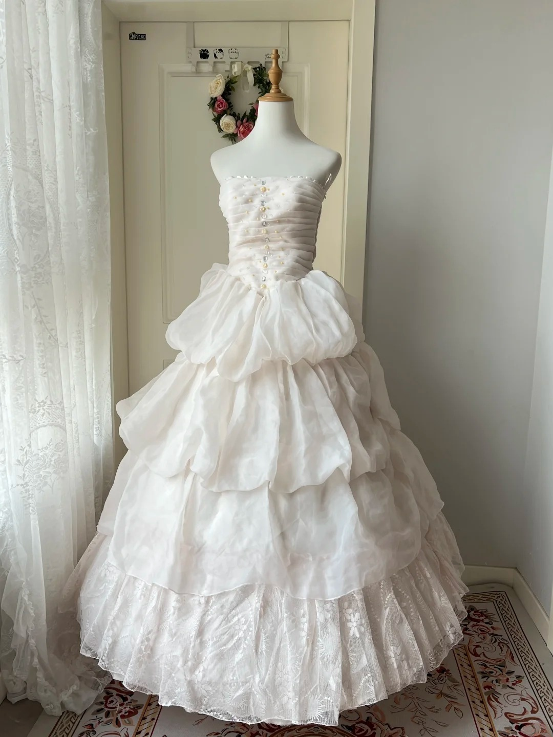 Sweet 16 Dress Ideas Ball Gown Strapless Ivory Lace With Beading Ball Gown Sweet Sixteen 16th Birthday Dresses RC0778