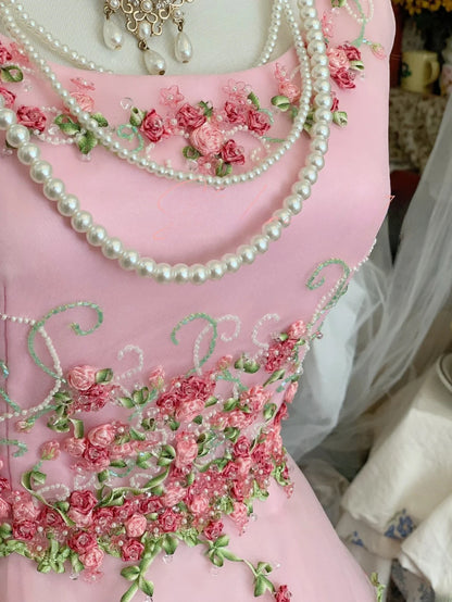 Sweet 16 Dress Ball Gown Pink Tulle With Flowers Vestido De 15 Sweet Sixteen Dress RB9566