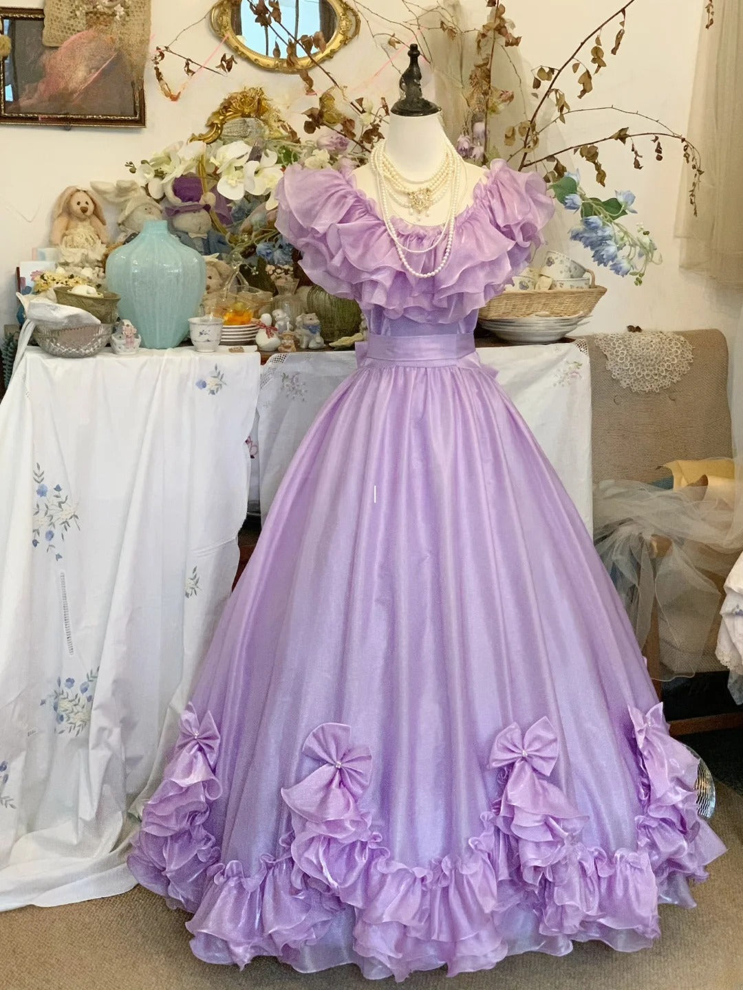 Sweet 16 Dress Ball Gown Lilac Tulle With Ruffled Vestido De 15 Sweet Sixteen Dress RB9571