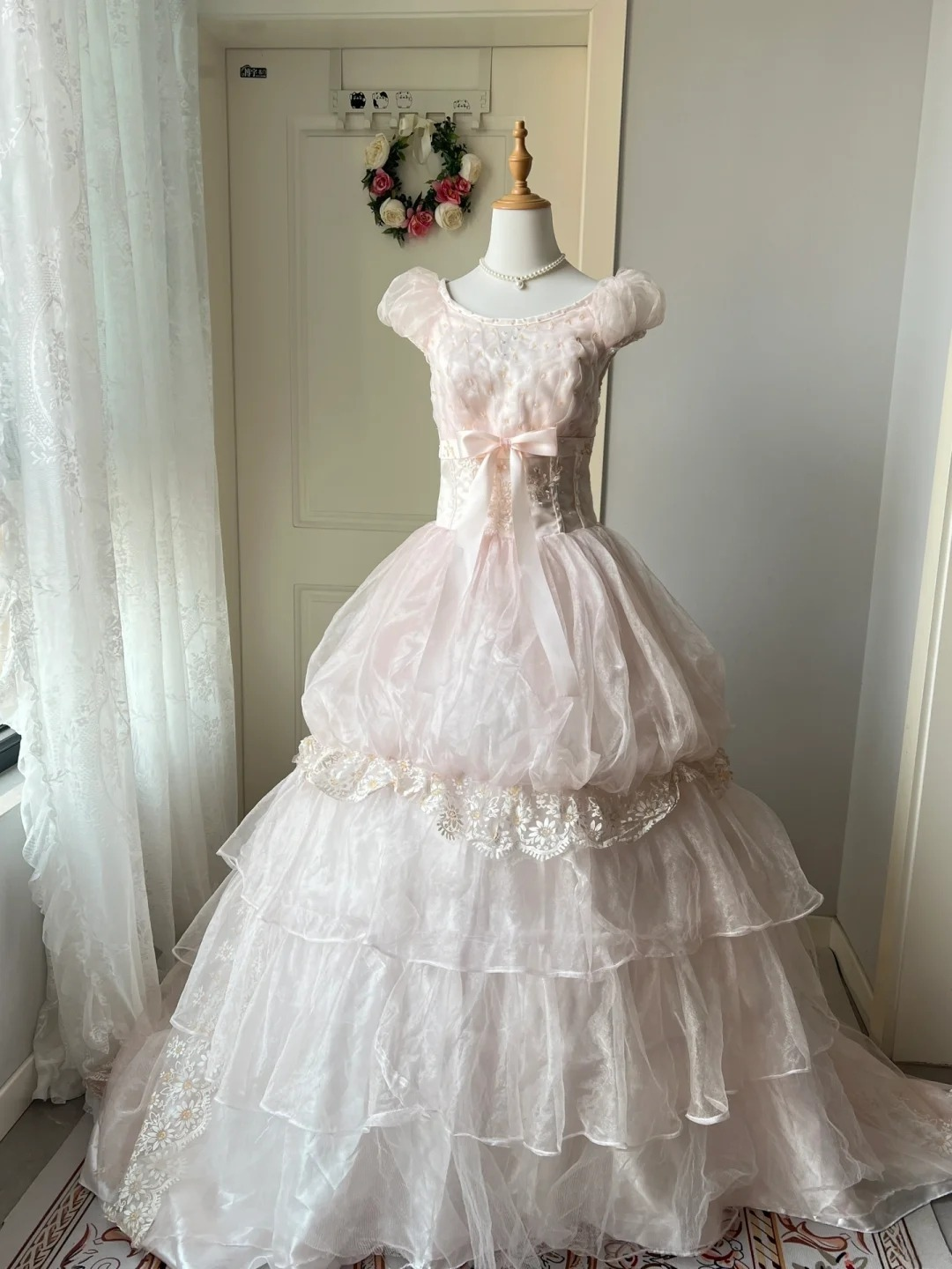 Sweet 16 Dress Ideas Ball Gown Bateau Light Pink With Sleeves Ball Gown Sweet Sixteen 16th Birthday Dresses RC0785