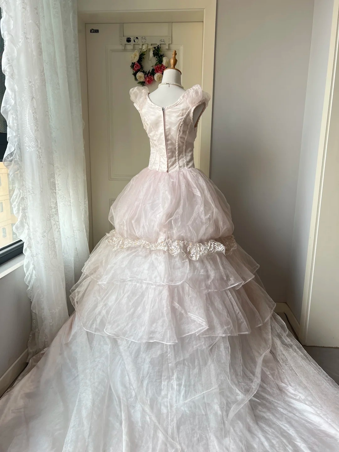 Sweet 16 Dress Ideas Ball Gown Bateau Light Pink With Sleeves Ball Gown Sweet Sixteen 16th Birthday Dresses RC0785