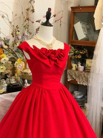 Sweet 16 Dress Ball Gown Scoop Red With Flowers Vestido De 15 Sweet Sixteen Dress RB9576