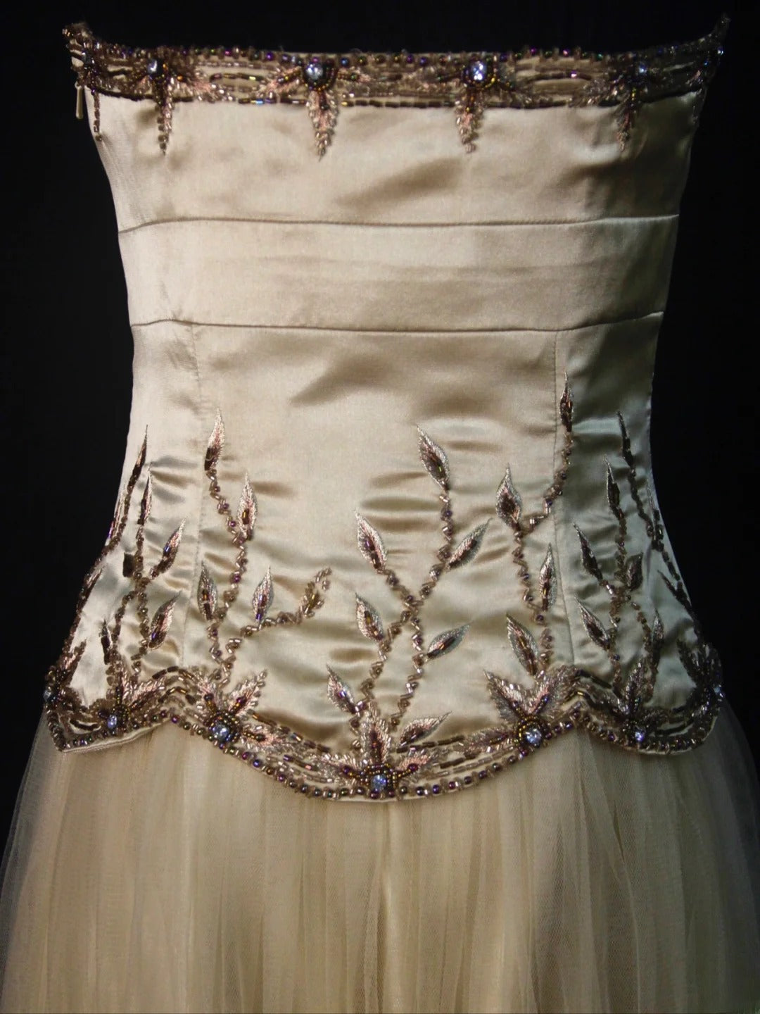Vintage A Line Strapless Tulle With Beadings 18th Birthday Dress Homecoming Dresses Cocktail Gown AS484