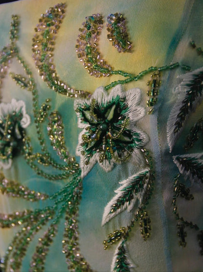 Retro 80s Mermaid Strapless Floral Green Chiffon With Beadings Long Prom Dresses Inspo 22th Birthday Outfit Formal Dress AS485