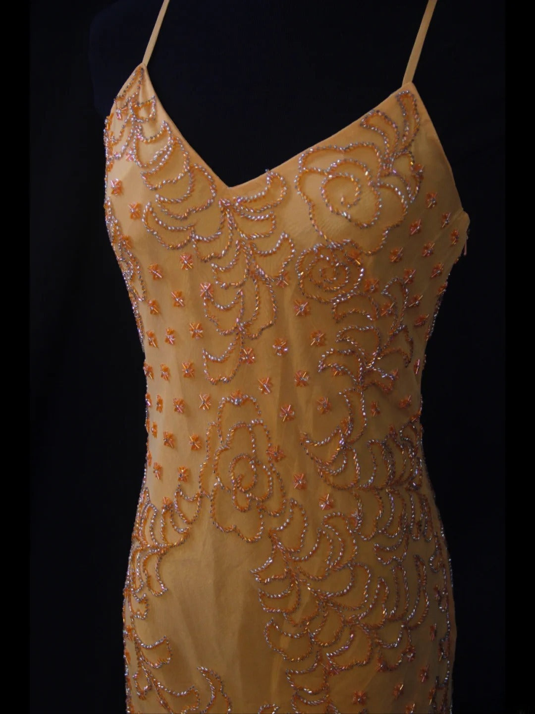 Vintage Mermaid Spaghetti Straps Orange Chiffon 1950s High Low Slim Prom Dresses Inspo 18th Birthday Outfit Formal Gown AS490