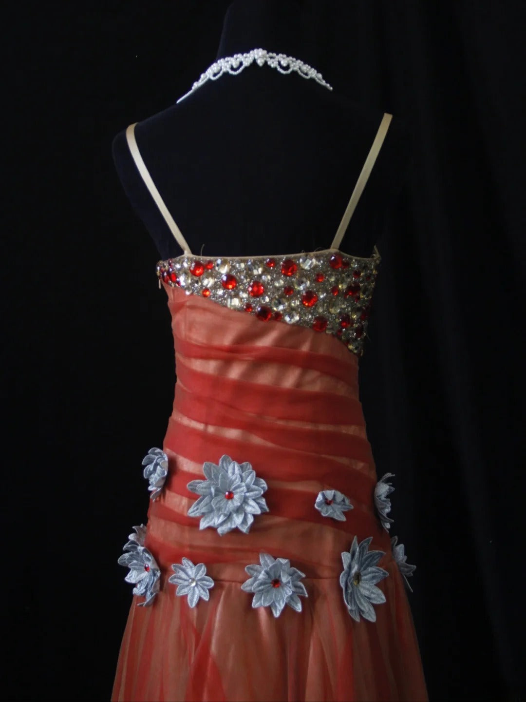 Vintage A Line Spaghetti Straps Tulle With Beadings 16th Birthday Dress Homecoming Dresses Cocktail Gown AS494