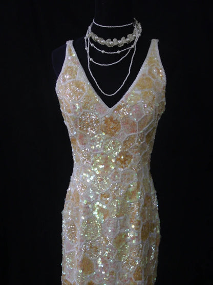 Retro 80s Sheath V Neck Sequins Long Slim Prom Dresses Inspo 22th Birthday Outfit Formal Dress AS495