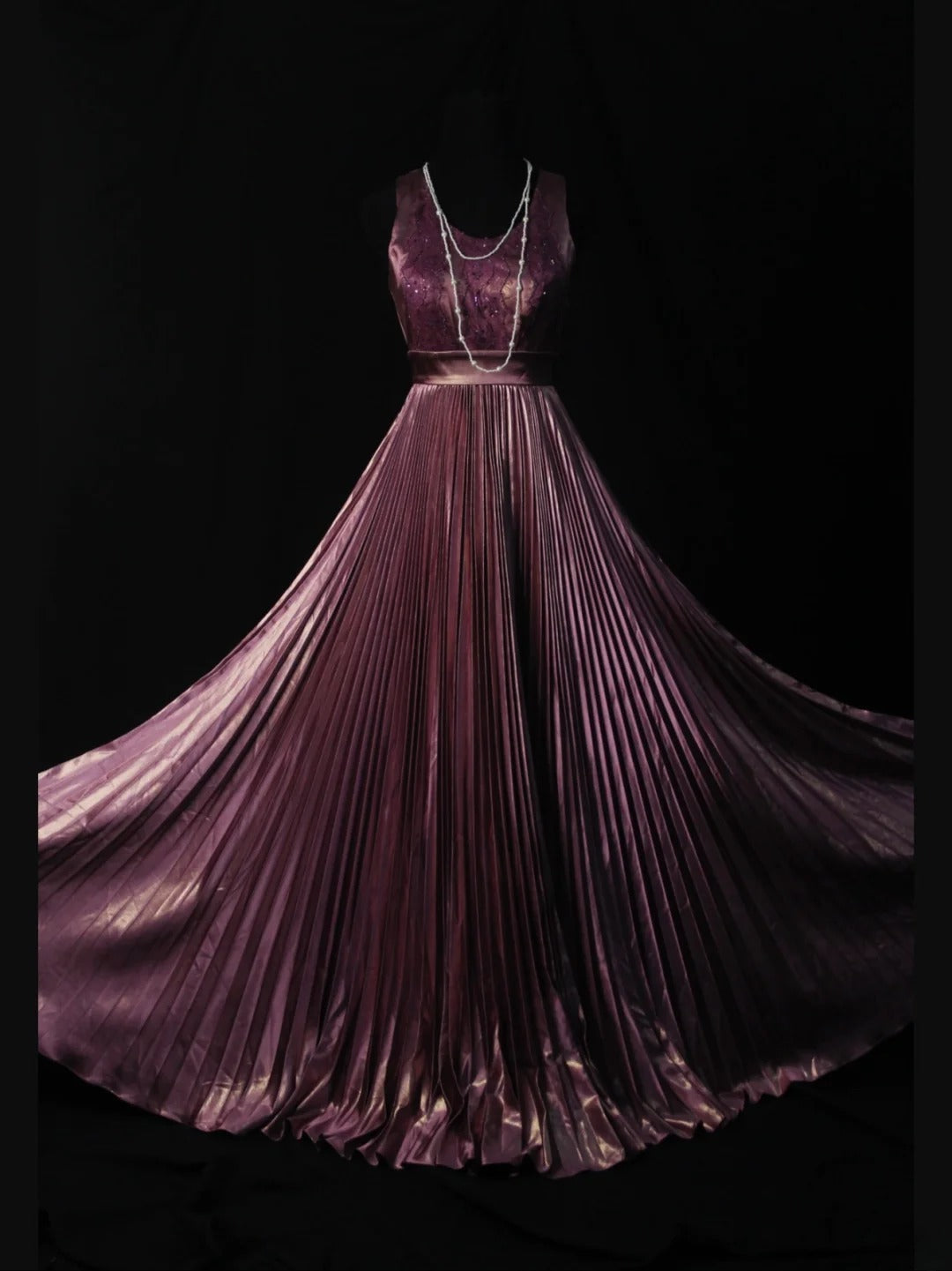 Vintage A Line Dusty Purple 1950s With Beads Pleated Bodice Long Prom Dresses Inspo 18th Birthday Outfit Formal Gown AS501