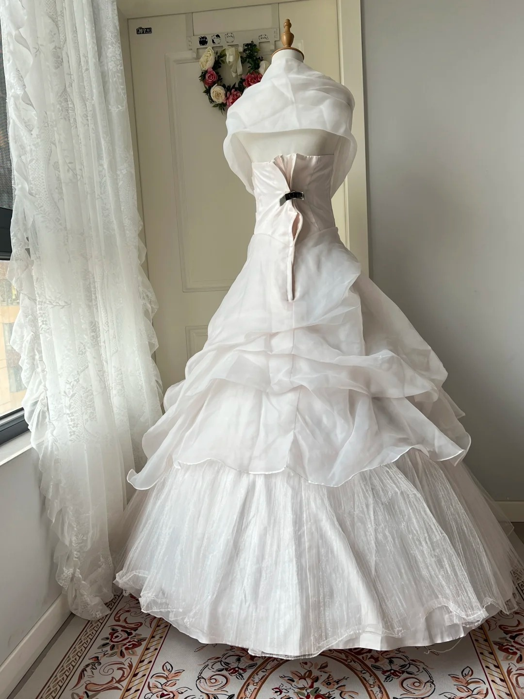 Fairytale Sweet 16 Dress Princess Ball Gown Strapless Light Pink With Bow Floor‑Length Quinceanera Dresses RC0839