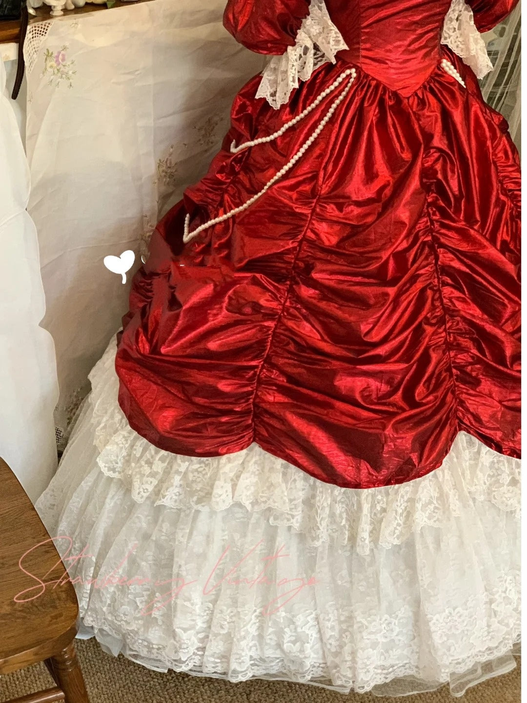 Sweet 16 Dress Ball Gown Off Shoulder Red With Puffy Sleeves Lace Vestido De 15 Sweet Sixteen Dress RB9592
