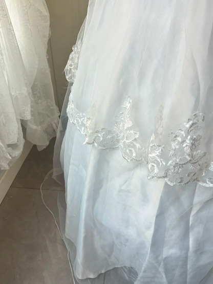 Fairytale Sweet 16 Dress Princess Ball Gown Strapless White With Lace Flowers Floor‑Length Quinceanera Dresses RC0850