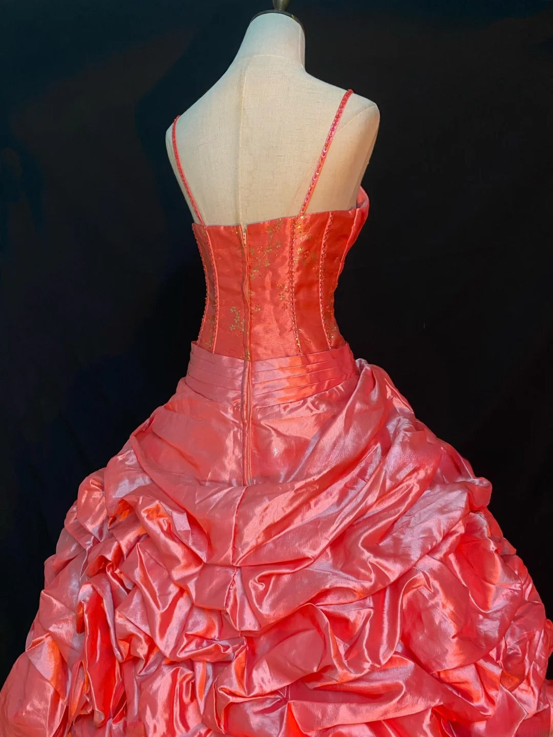 Dream Ball Gown Straps Satin Poofy Long With Tiered Layers Quince Dress inspo Quinceanera Dresses Sweet 15 16 Outfits RB7797