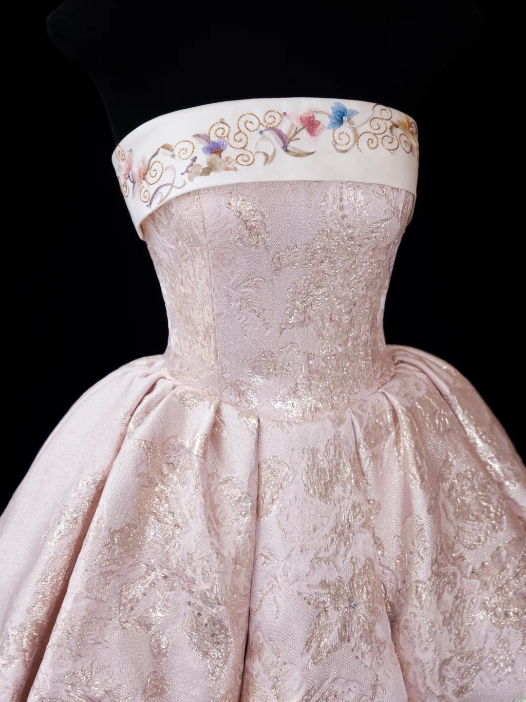 Chic Ball Gown Strapless Blush Pink 16th Birthday Dress Lace Homecoming Dresses Cocktail Gown AS582