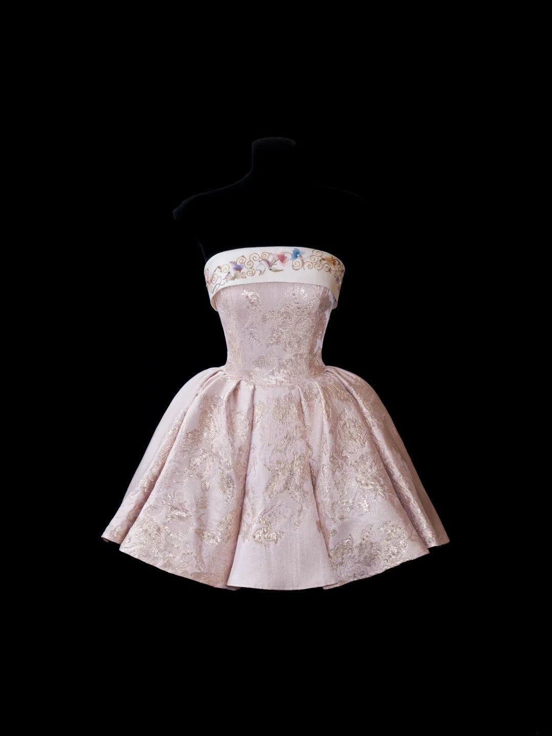 Chic Ball Gown Strapless Blush Pink 16th Birthday Dress Lace Homecoming Dresses Cocktail Gown AS582