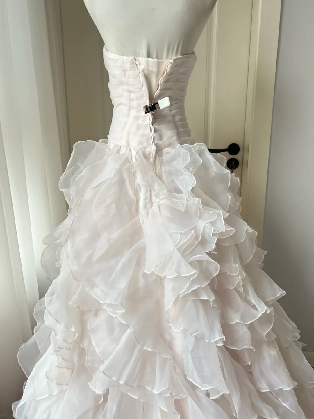 Prom Dresses ideas Modest Sweetheart Mermaid Light Pink Ruffled Tiered Formal Party Gown 8th Grade Dress RC0956