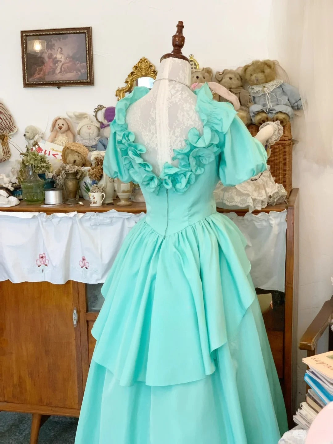 Elegant A Line Sweetheart Blue Satin Long Prom Dress Floor Length Evening Party Gown RB9677