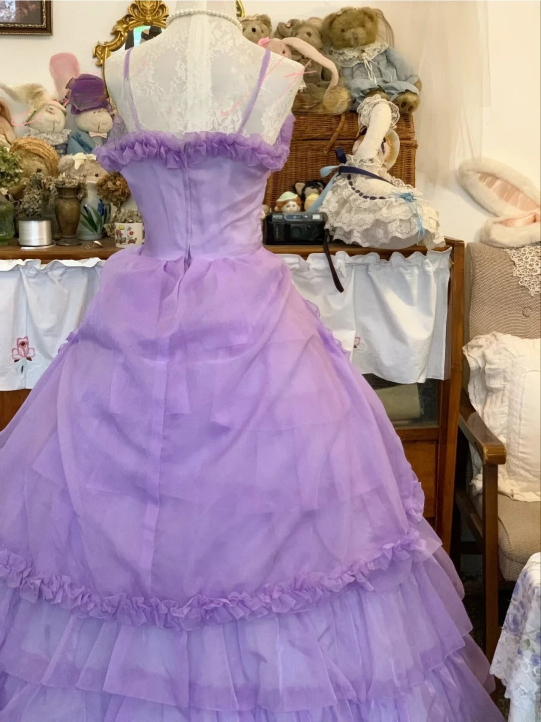 Sweet 16 Dress Ball Gown Spaghetti Straps Lilac With Tiered Layers Vestido De 15 Sweet Sixteen Dress RB9680