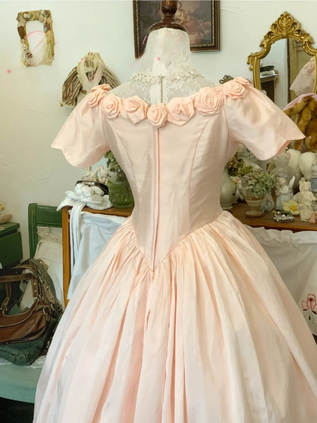 Sweet 16 Dress Satin Ballgown Square Neck Pink With Lace 3D Flowers Sweet Sixteen Dress RB9683