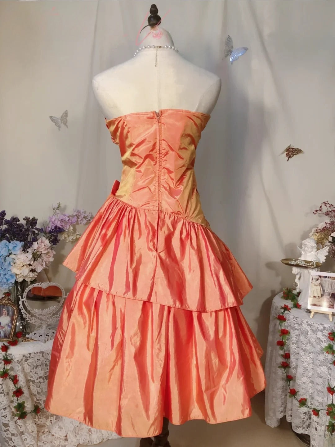 Vintage Hoco Dress A Line Sweetheart Taffeta Knee Length Homecoming Party Dresses RB9707