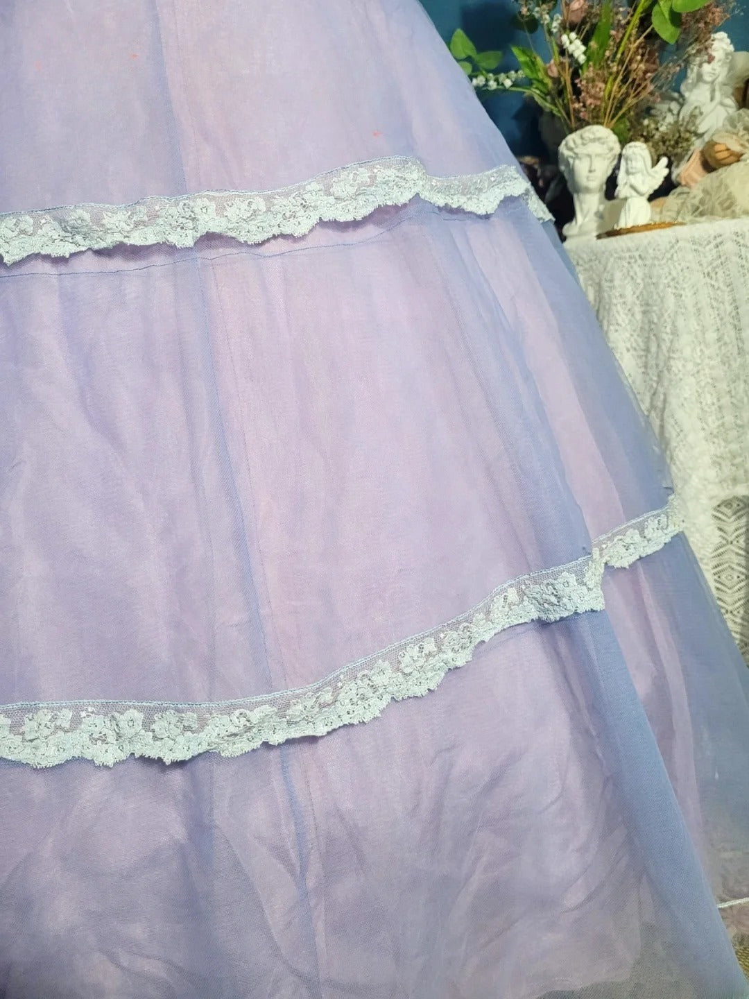 Lilac Prom Dress Long Ball Gown Sweetheart Tulle Romantic Evening Gown for Prom RB9708