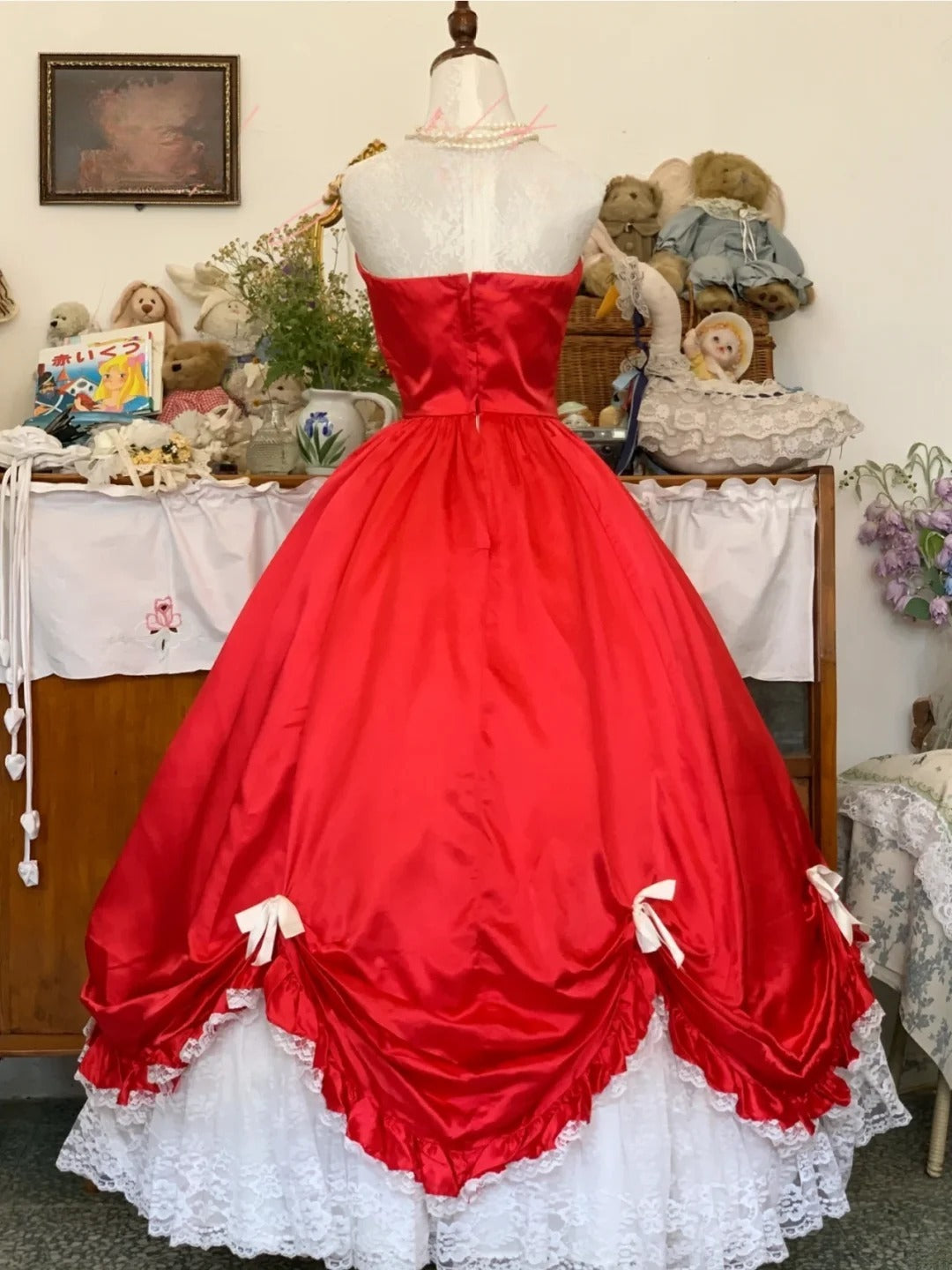 Sweet 16 Dress Ball Gown Sweetheart Red With Lace Appliques Vestido De 15 Sweet Sixteen Dress RB9712