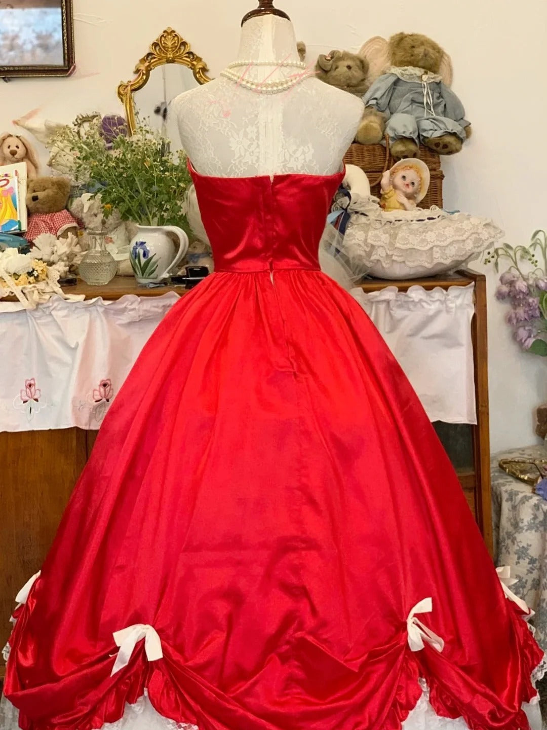 Sweet 16 Dress Ball Gown Sweetheart Red With Lace Appliques Vestido De 15 Sweet Sixteen Dress RB9712