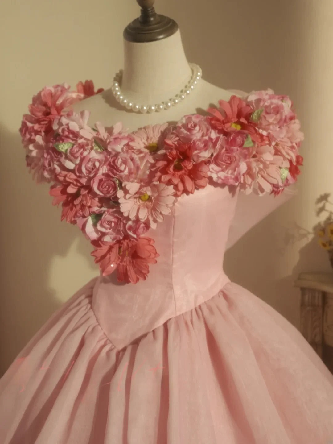 Sweet 16 Dress Ball Gown V Neck With 3D Flowers Vestido De 15 Sweet Sixteen Dress RB9732